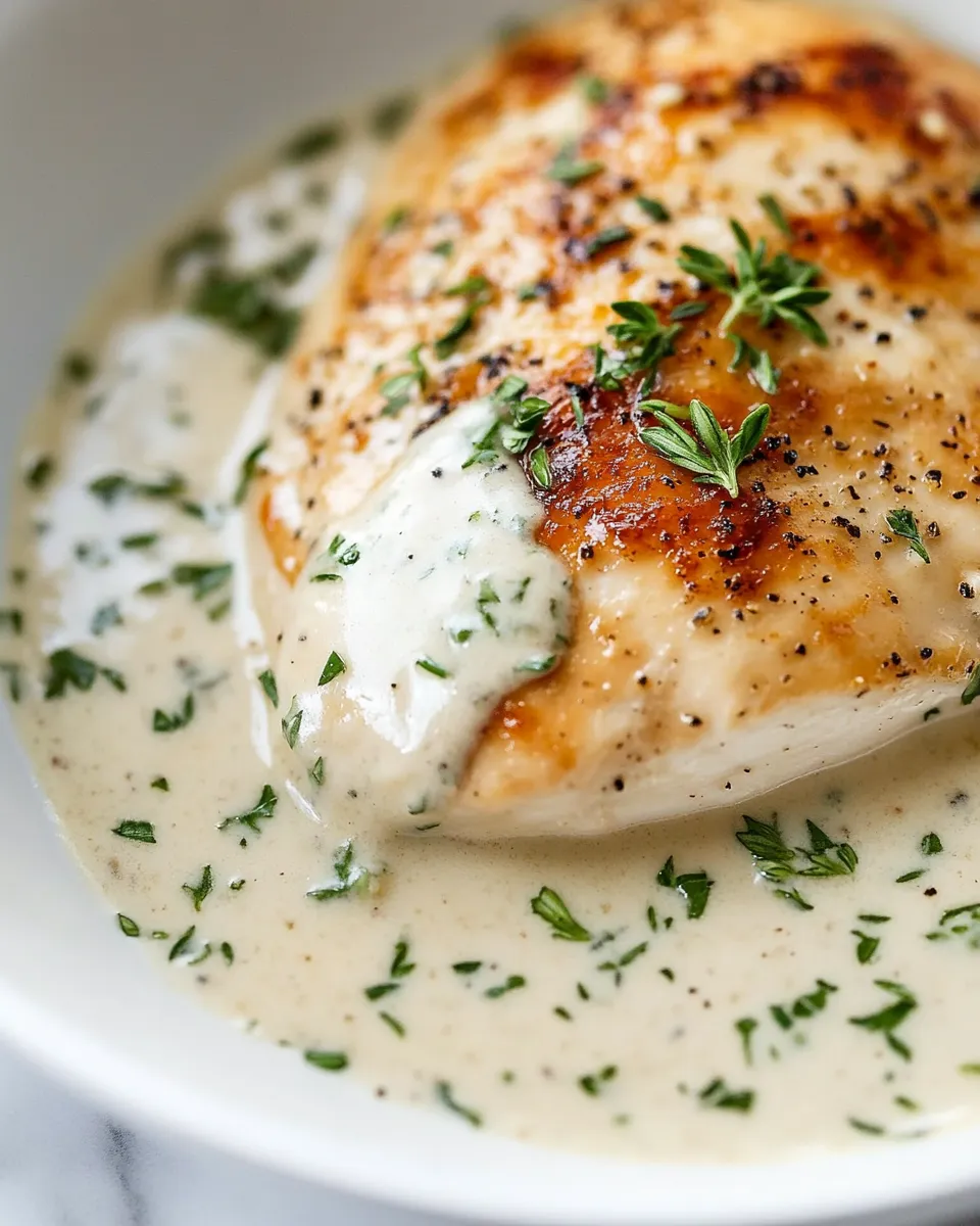 Homemade Creamy Garlic Herb Chicken photo