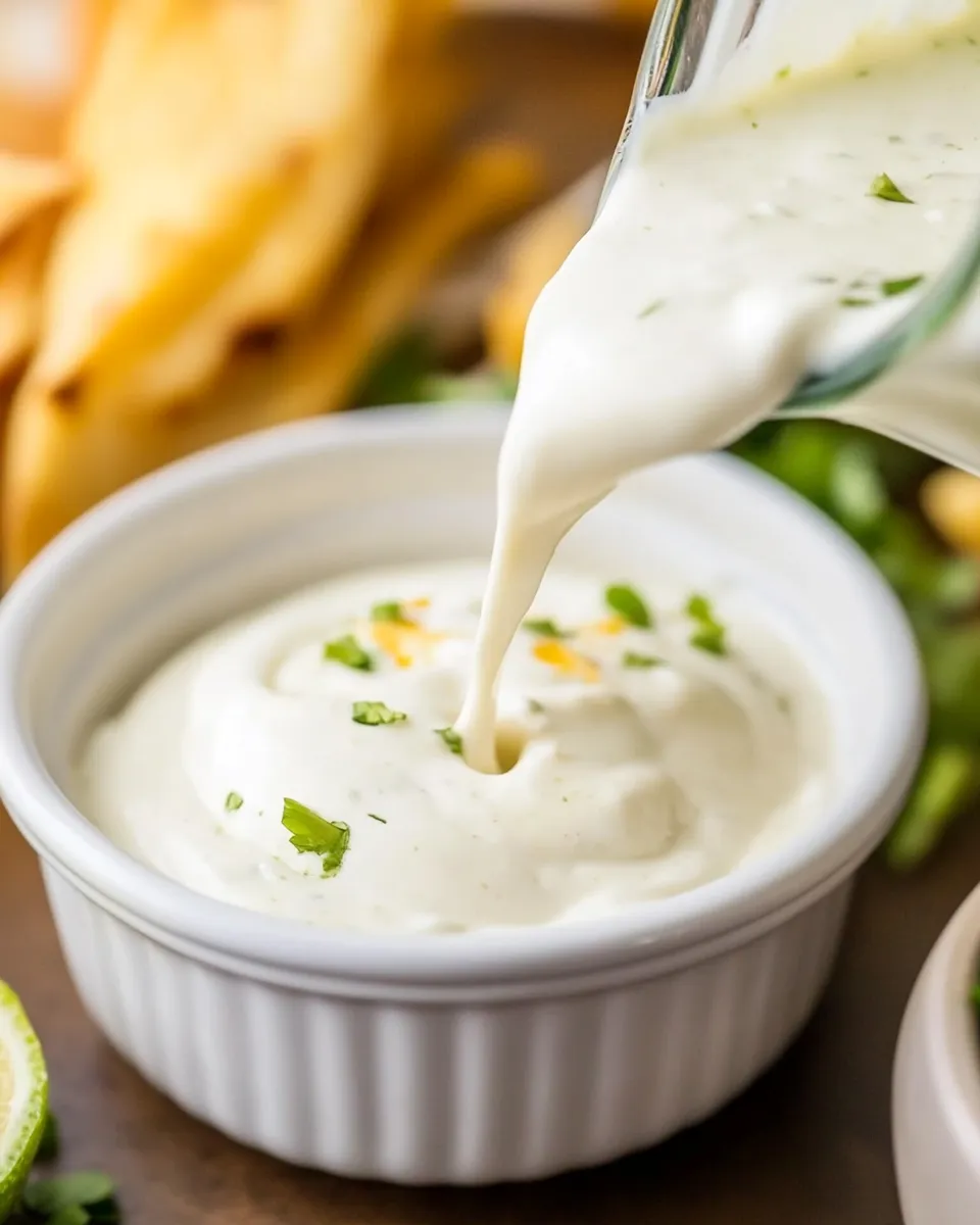 Delicious Creamy Lemon Lime Dressing shot