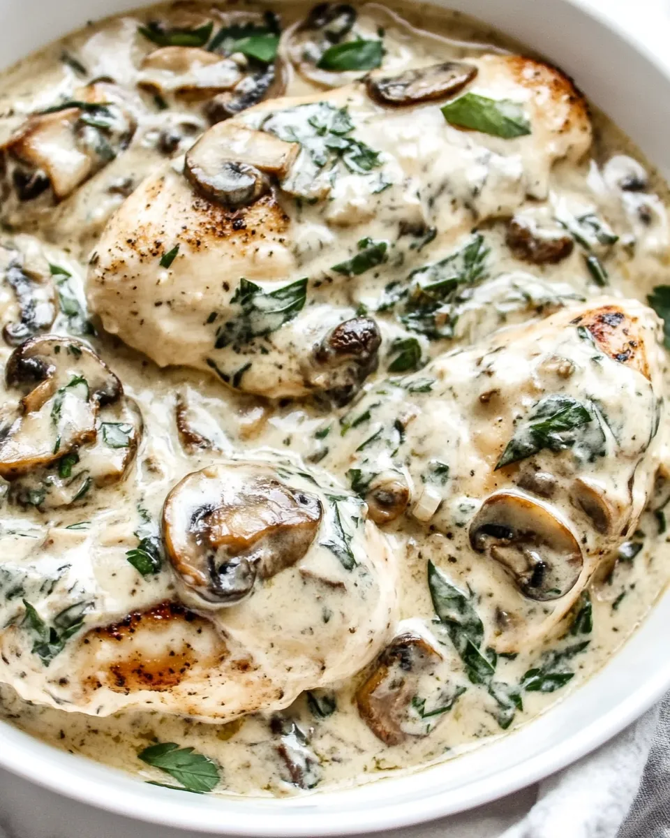 Quick Creamy Parmesan Garlic Mushroom Chicken recipe photo