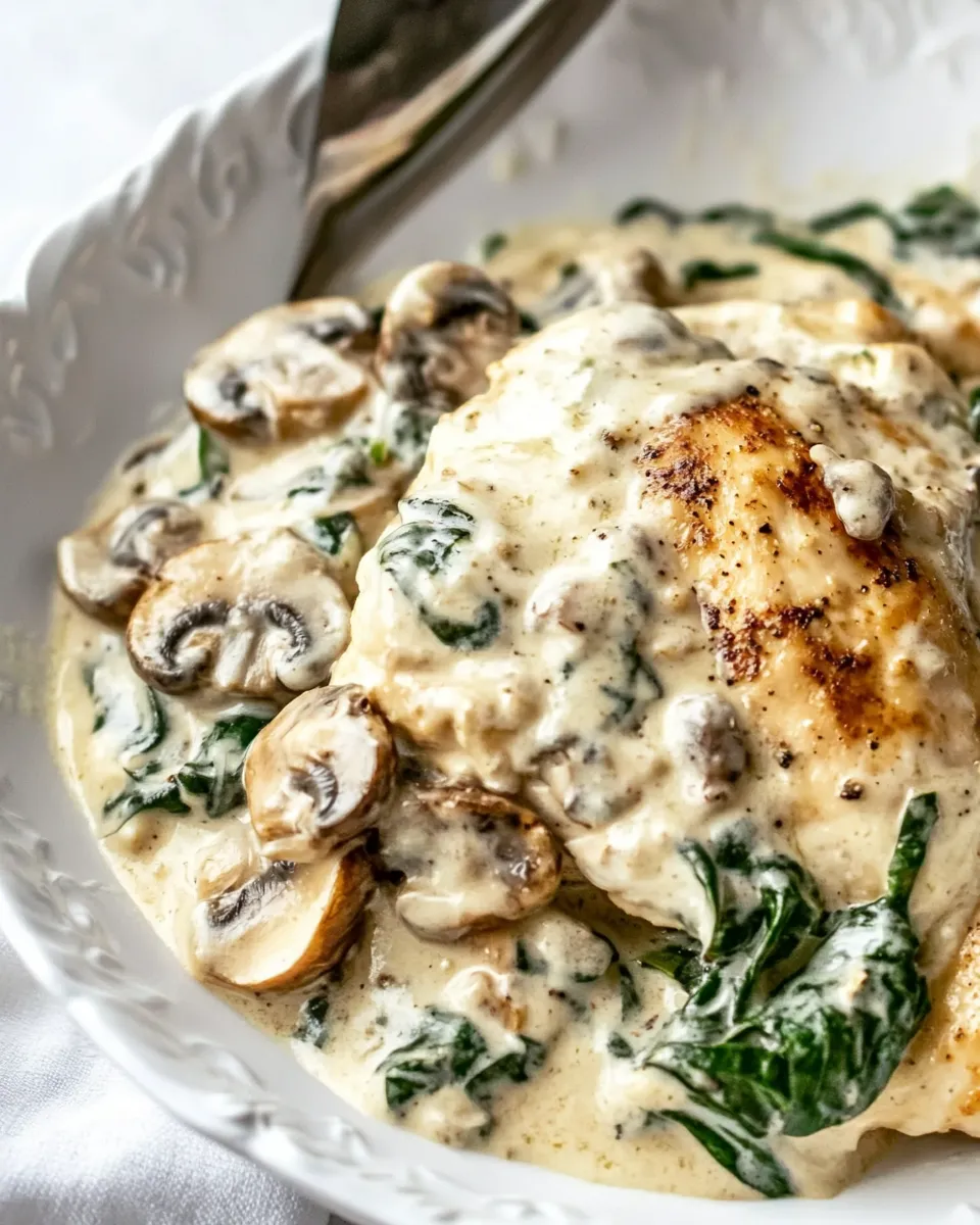 Savory Creamy Parmesan Garlic Mushroom Chicken dish photo