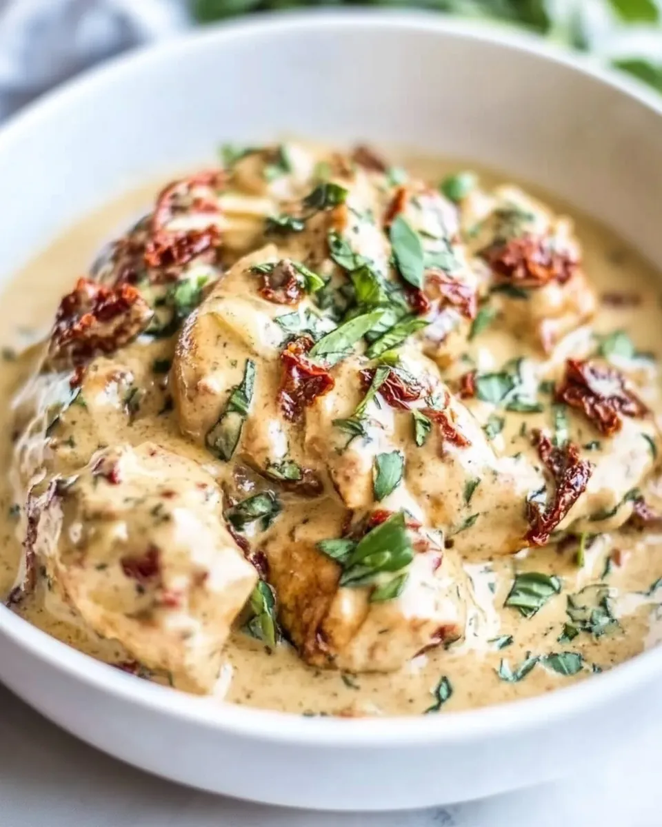 Easy Creamy Sun Dried Tomato and Basil Chicken recipe photo