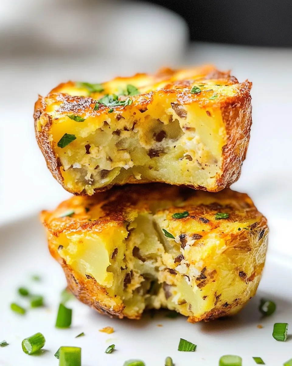 Quick Crispy Potato Egg Souffle Bites. recipe image