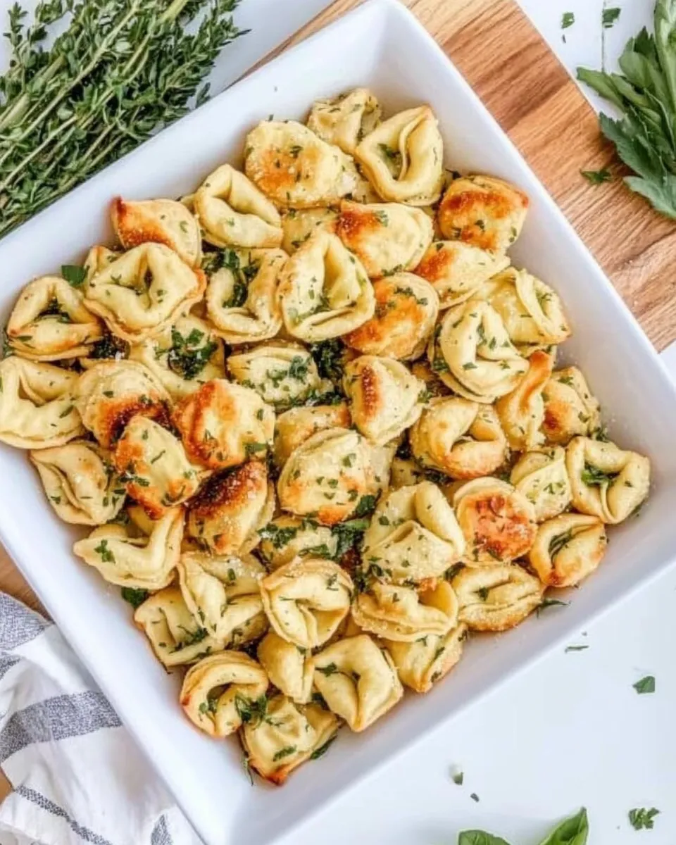 Savory Crispy Toasted Tortellini shot