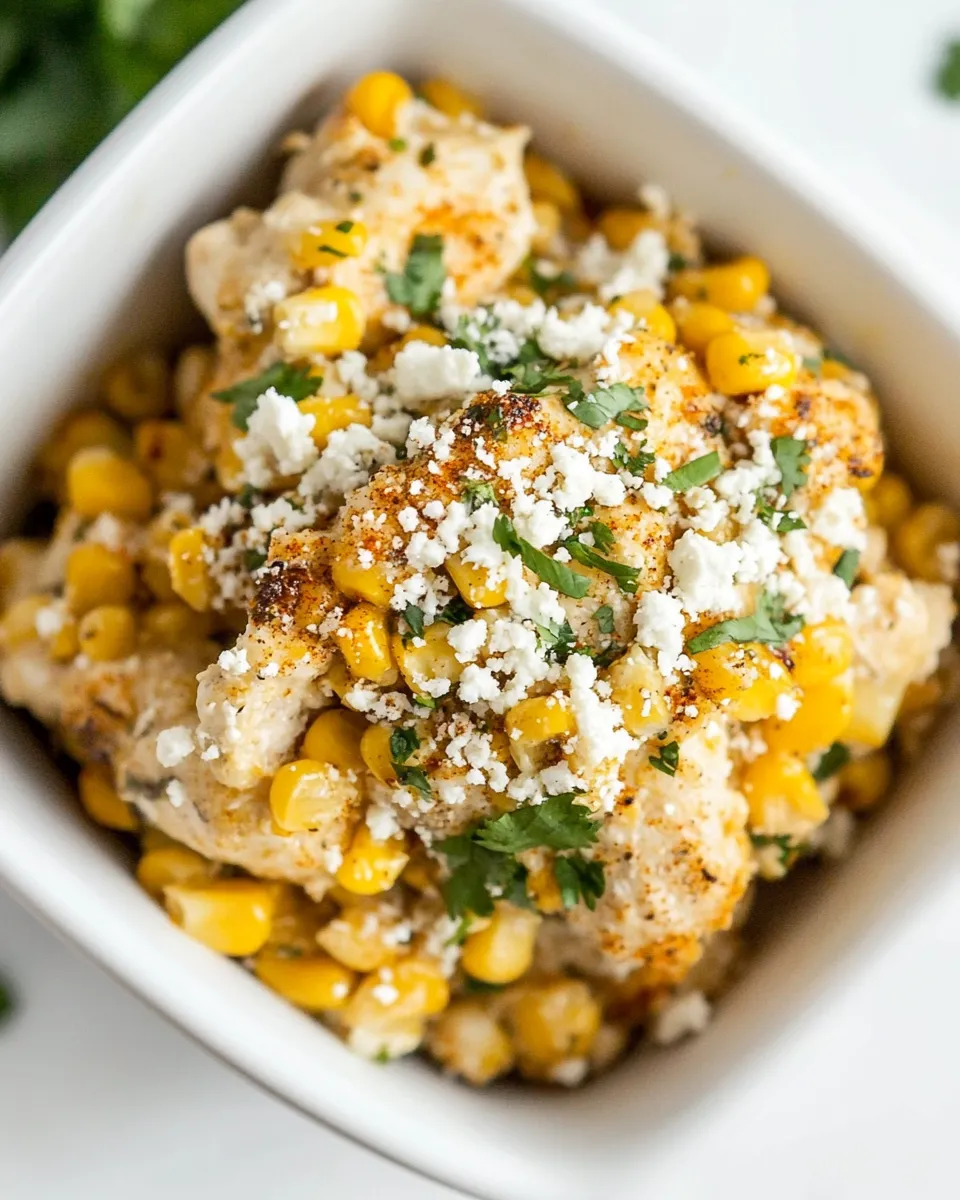 Easy Crockpot Mexican Street Corn Chicken photo