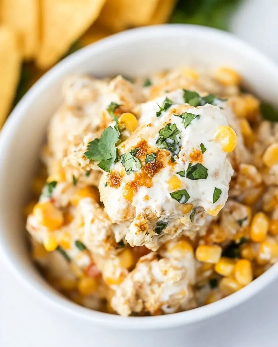 Savory Crockpot Mexican Street Corn Chicken recipe photo