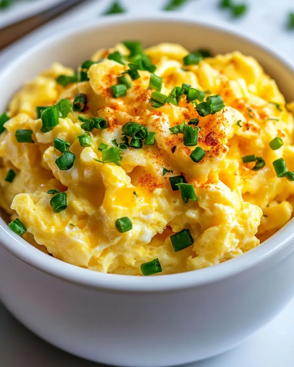 Simple Crockpot Scrambled Eggs plate image