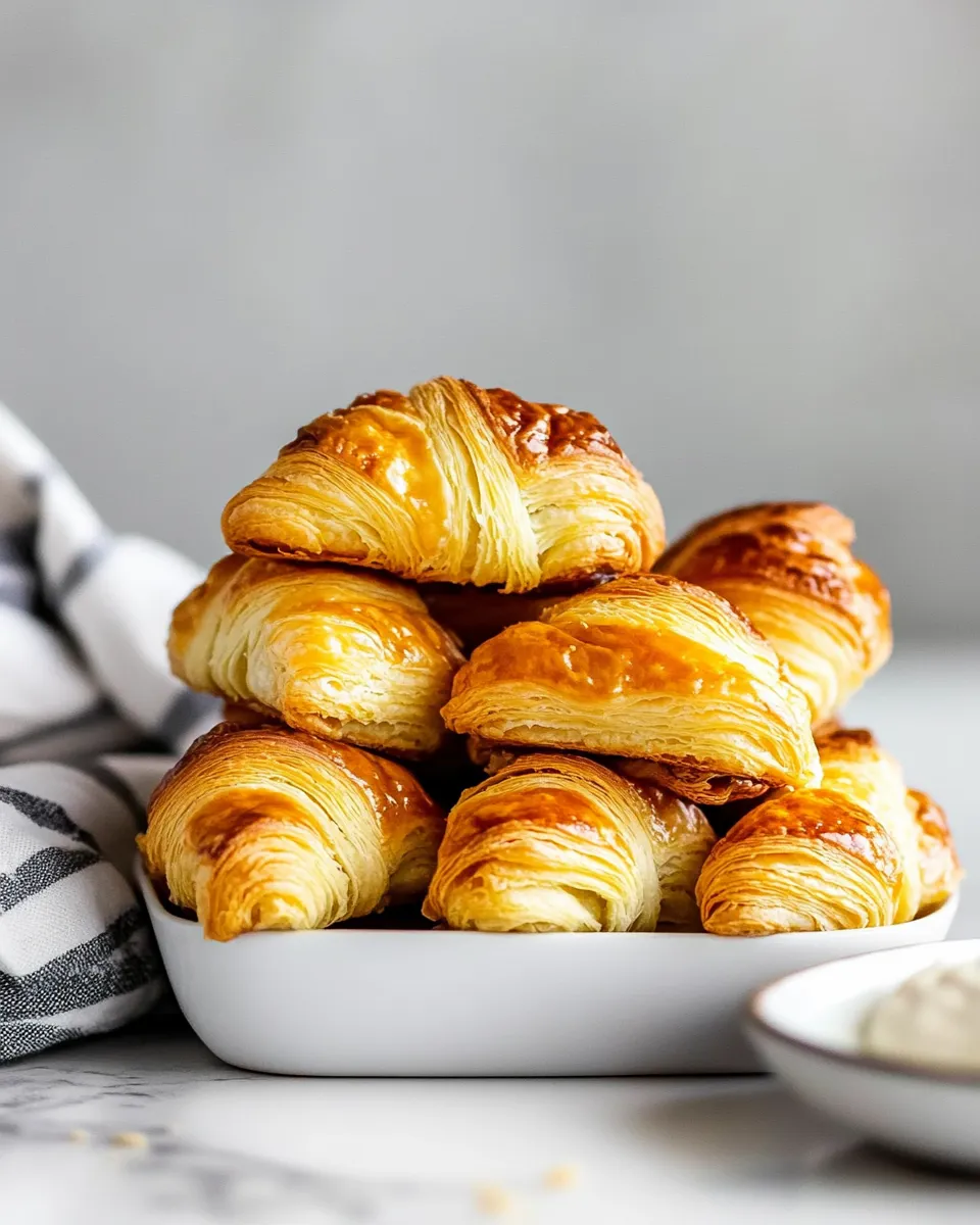 Delicious Croissants shot