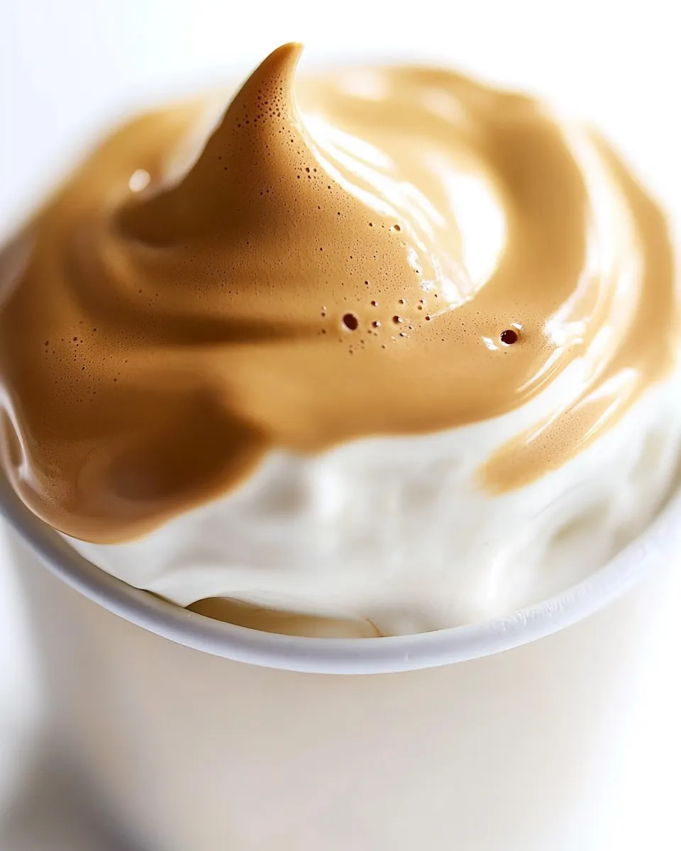 Classic Dalgona Coffee (Whipped Coffee) shot