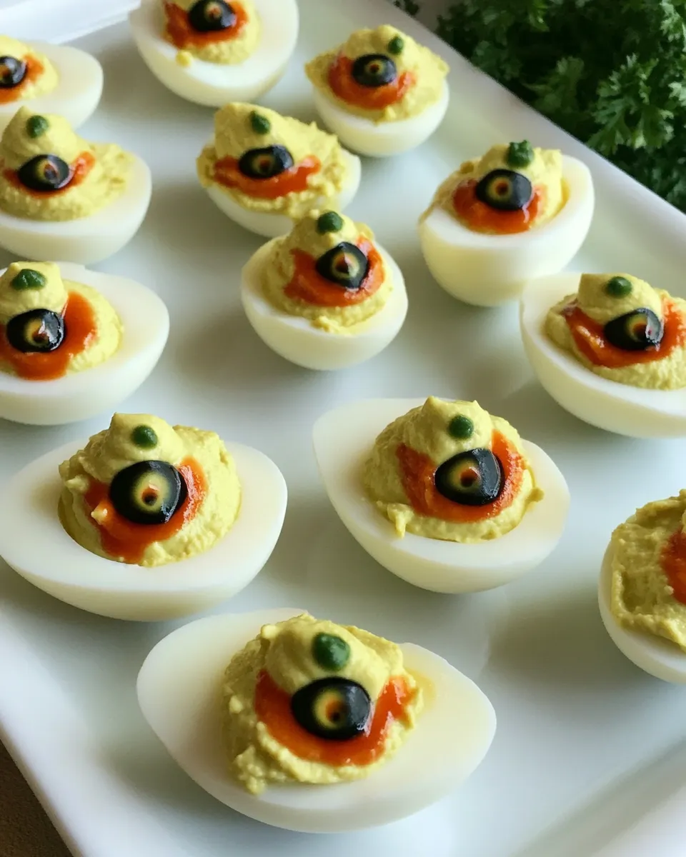 Delicious Deviled Egg Eyes recipe photo