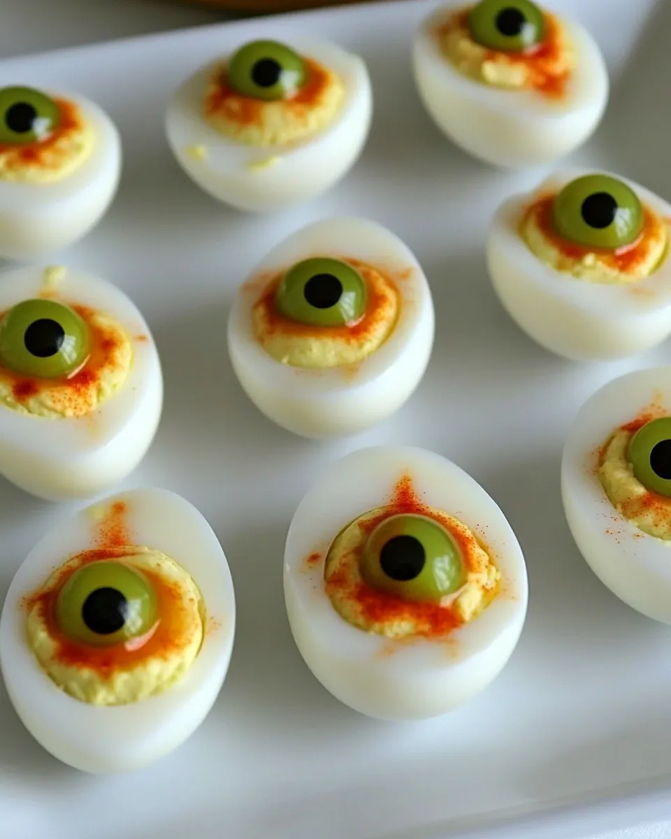 Quick Deviled Egg Eyes shot