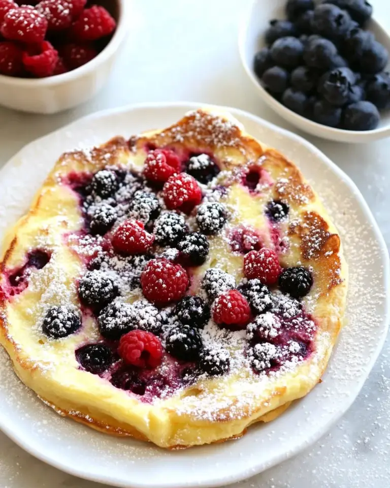 Homemade Double Berry Puff Pancake photo