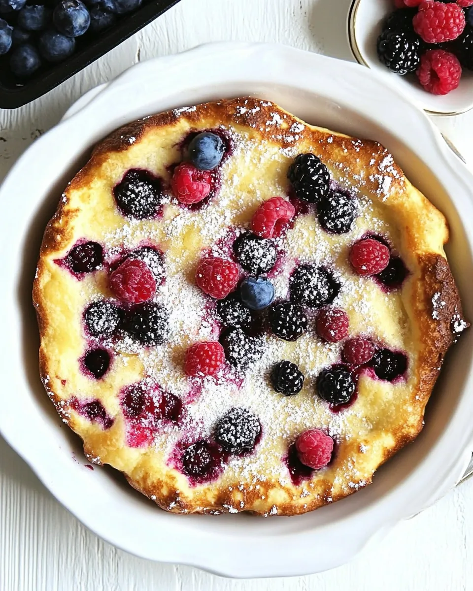 Easy Double Berry Puff Pancake recipe photo