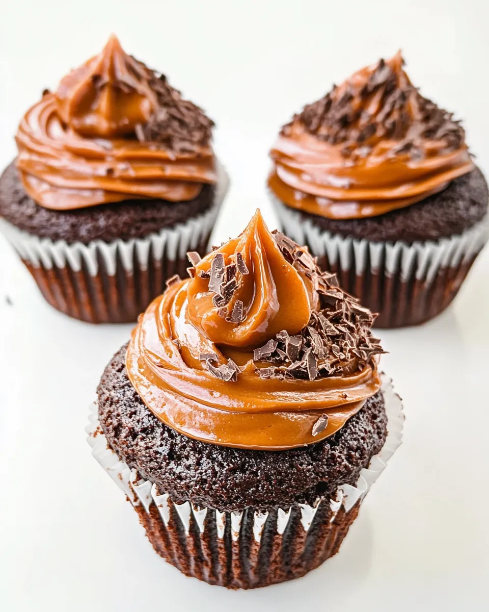 Easy Dulce De Leche Chocolate Cupcakes recipe photo