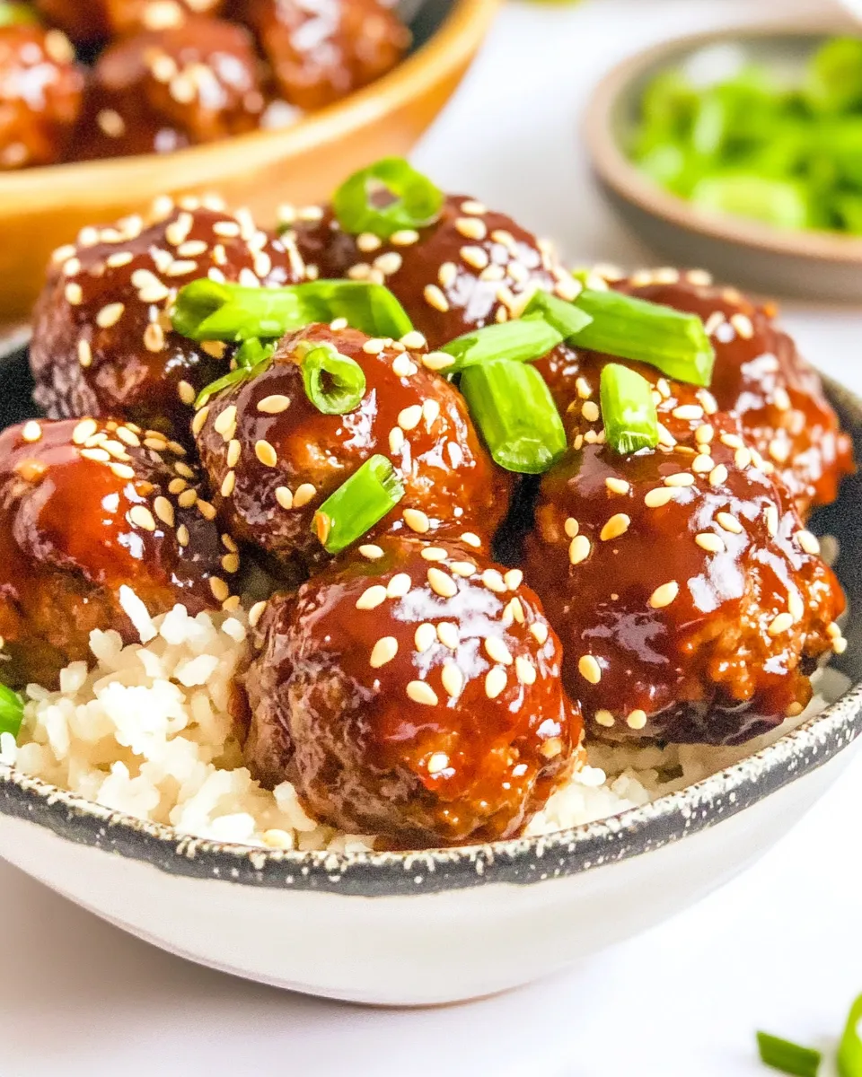 Quick Easy Beef Bulgogi Meatballs shot
