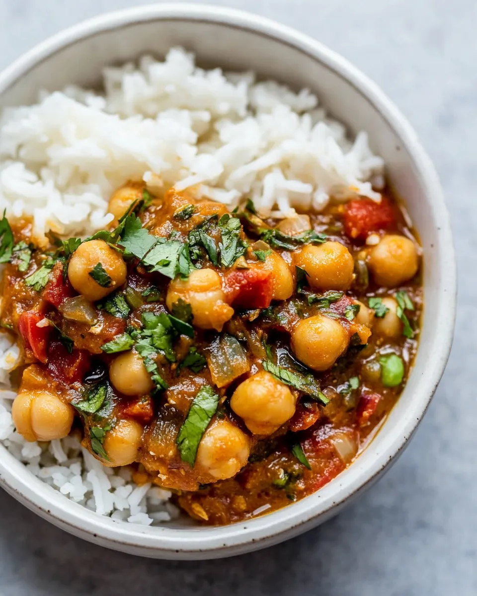 Delicious Easy Chickpea Coconut Curry image