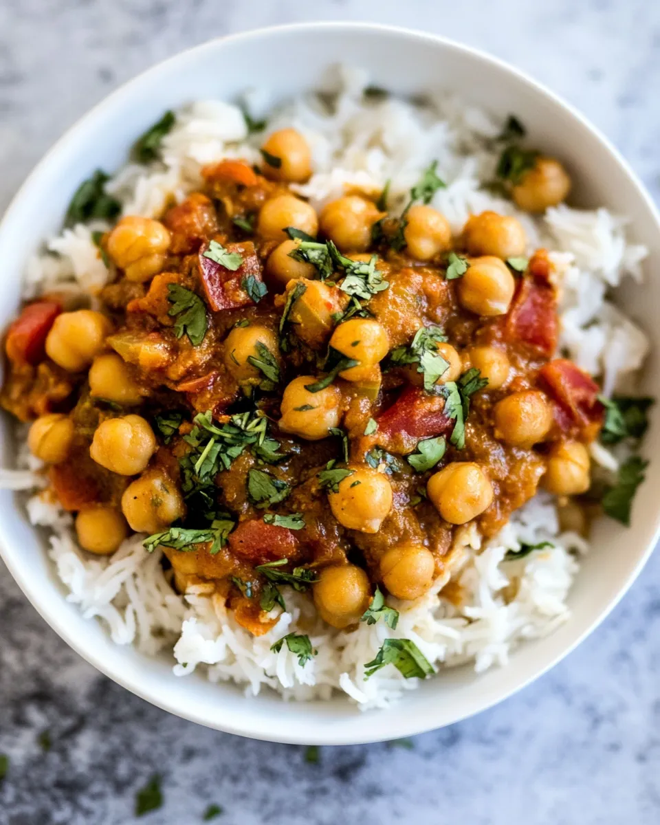 Savory Easy Chickpea Coconut Curry shot