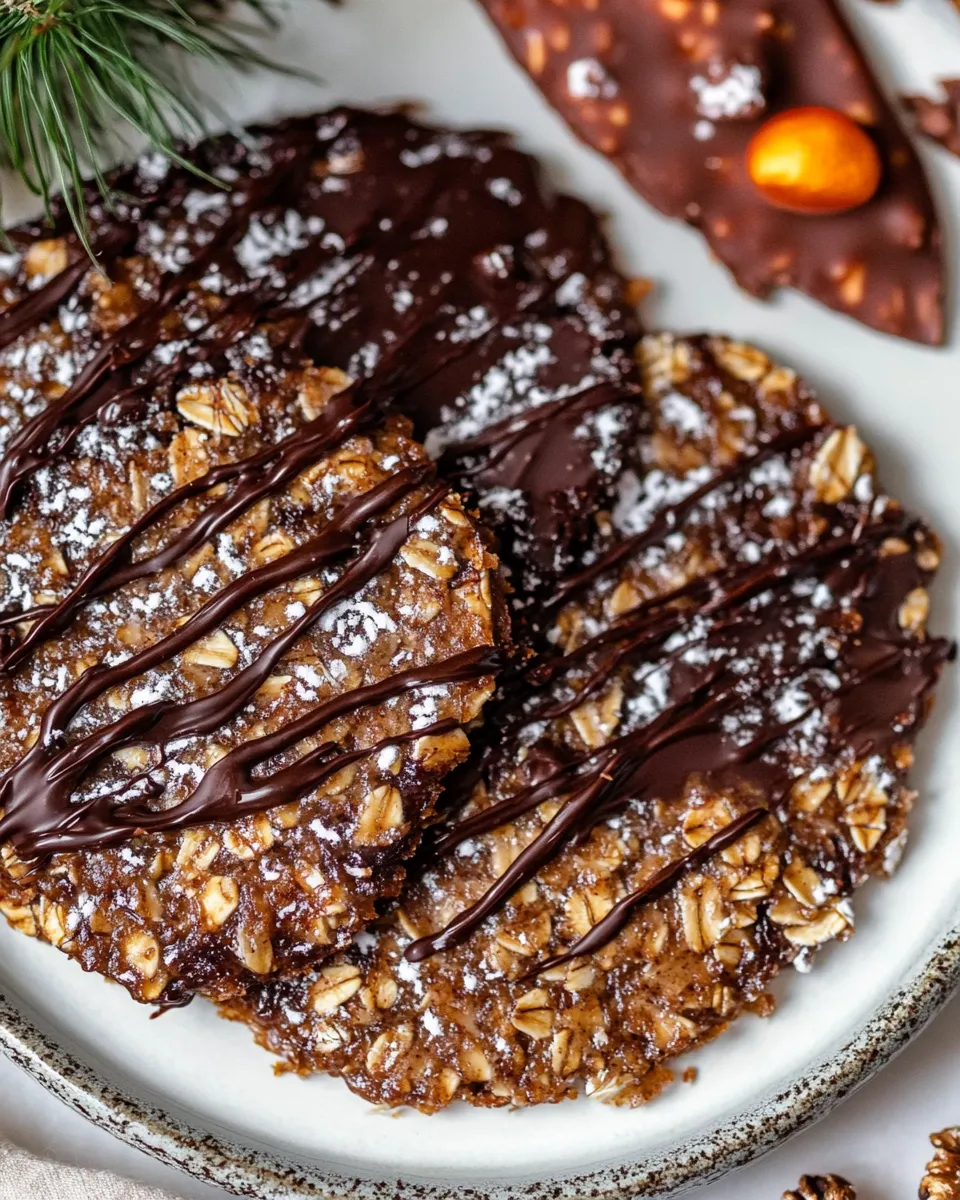 Ultimate Easy Chocolate Oatmeal Lace Cookies. shot