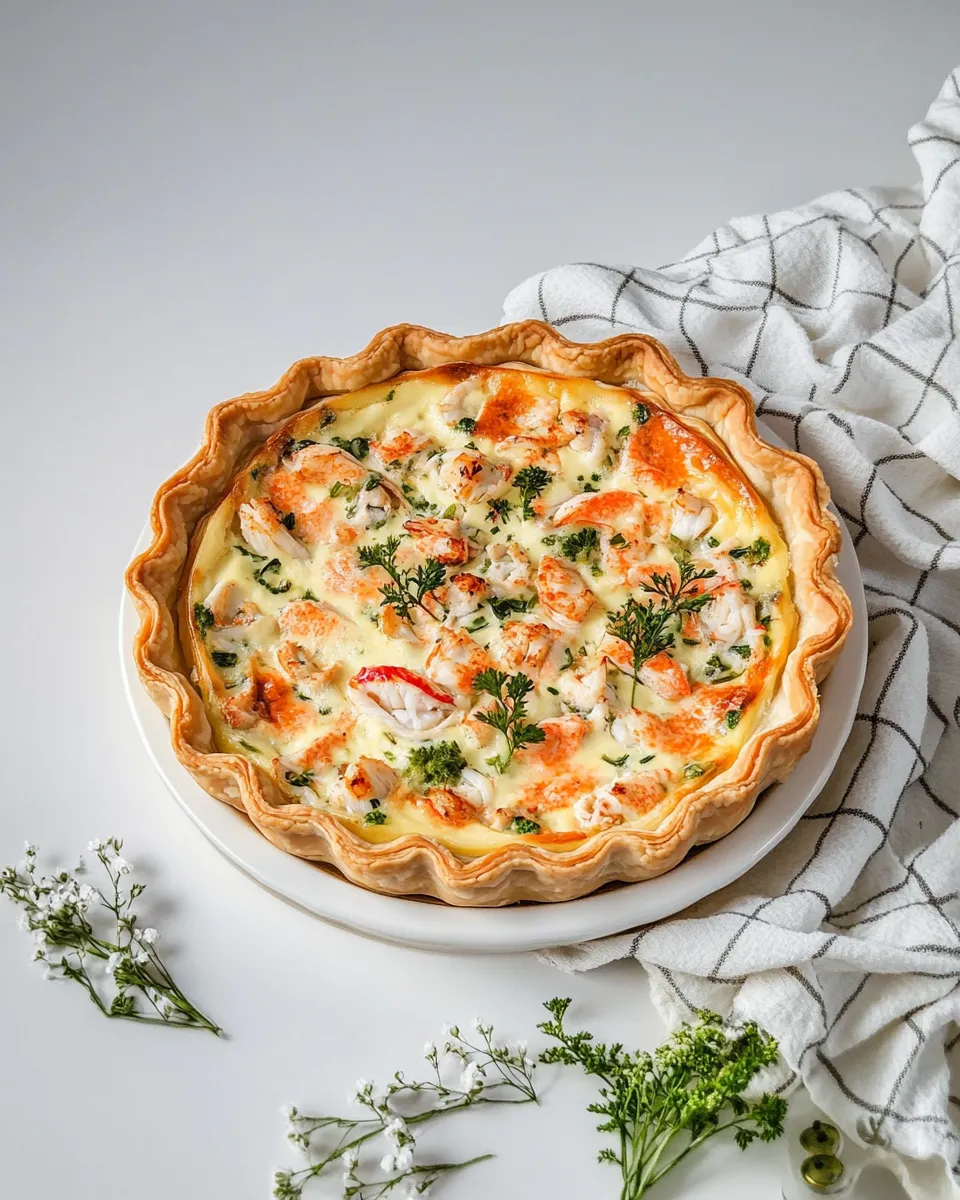 Quick Easy Crab Quiche shot