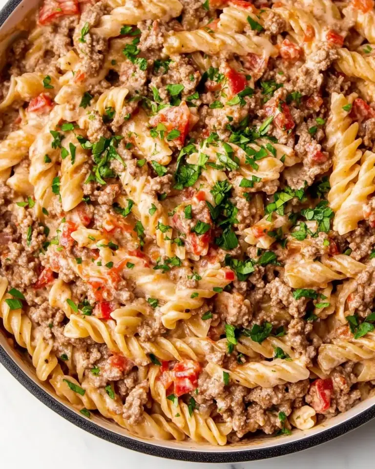 Homemade Easy Creamy Ground Beef Pasta photo
