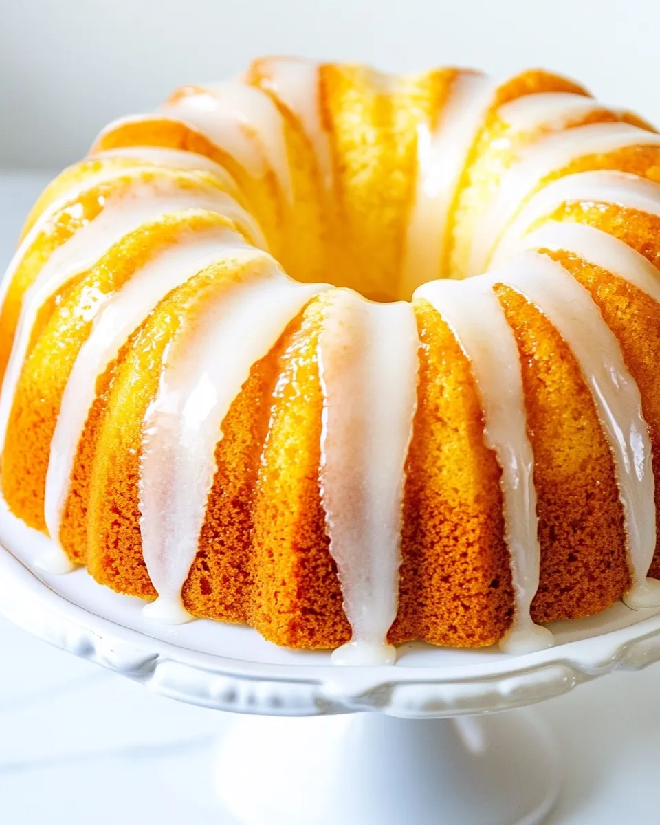 Quick Easy Glazed Pound Cake shot