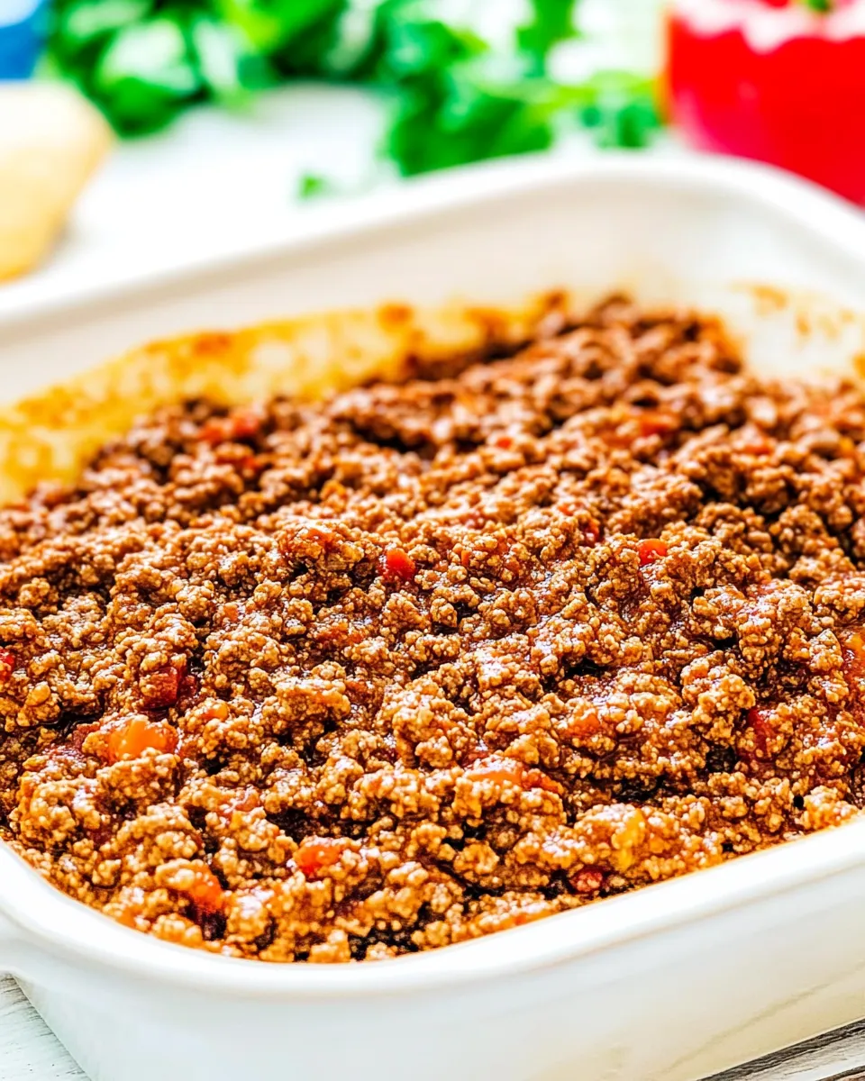 Quick Easy Ground Beef Taco Meat shot