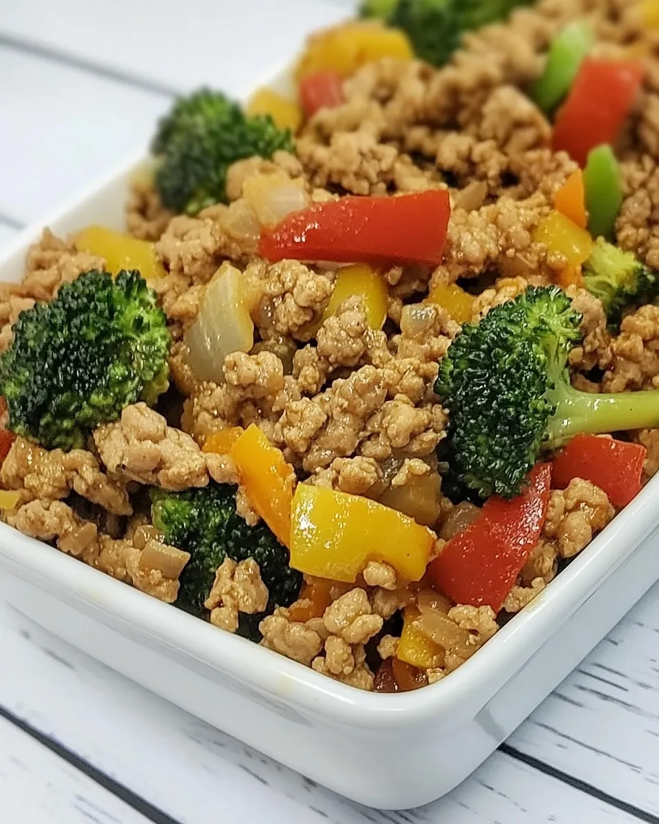 Healthy Easy Ground Turkey Stir Fry recipe photo