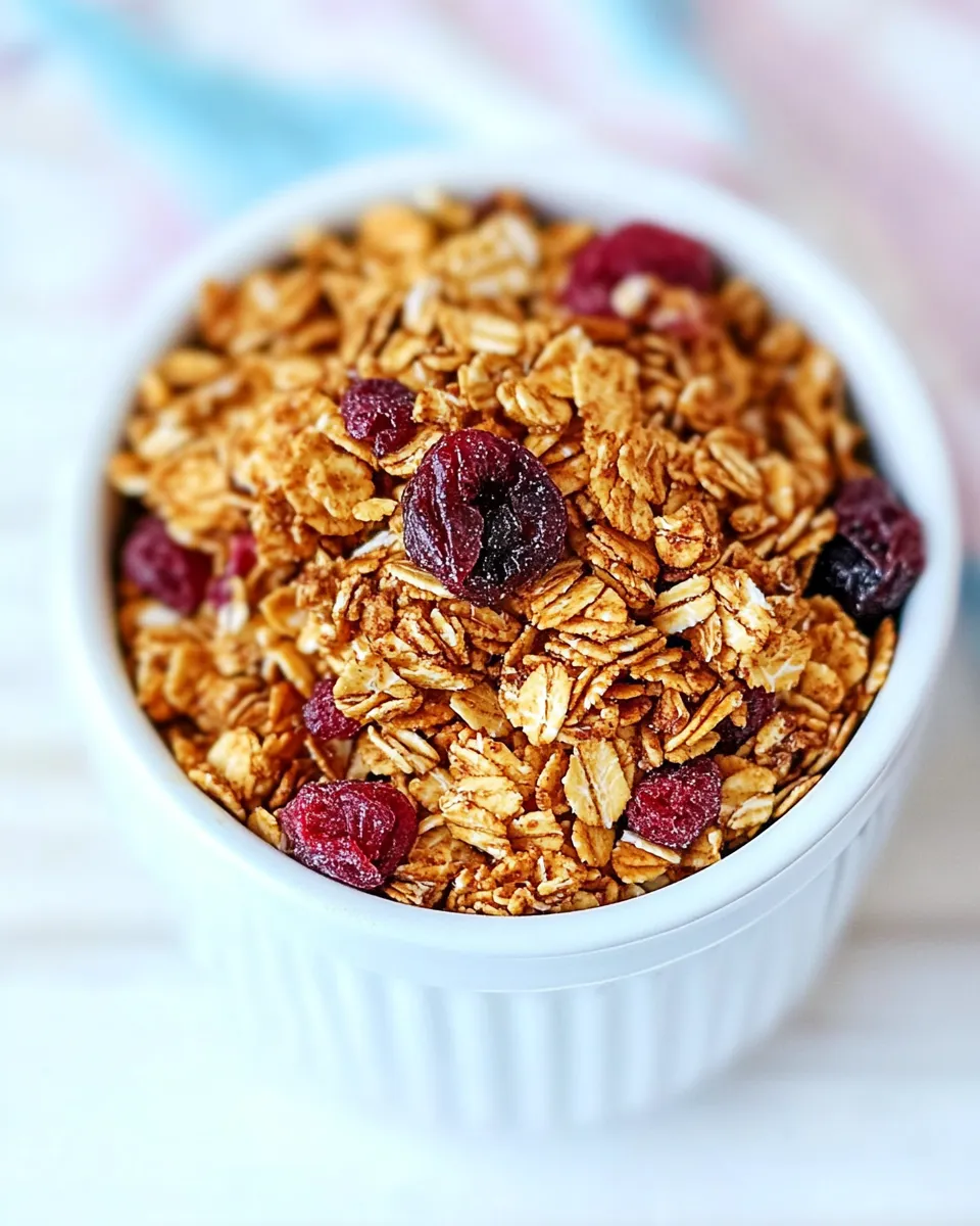 Quick Easy Homemade Granola shot