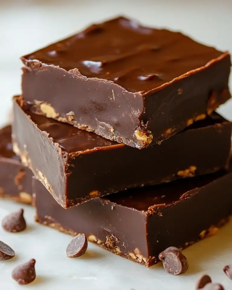 Homemade Easy No-Bake Chocolate Fudge Bars recipe image