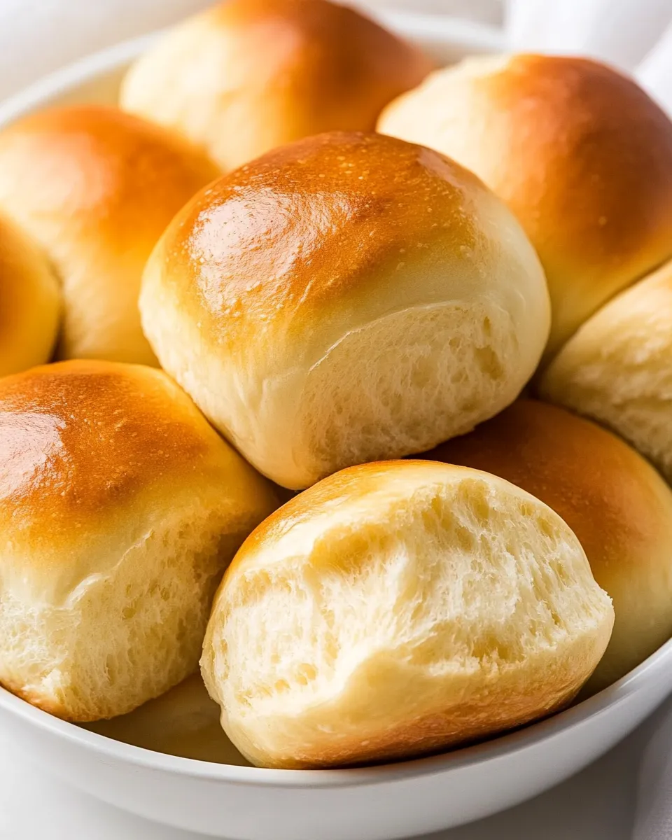 Quick Easy One-Hour Dinner Rolls shot