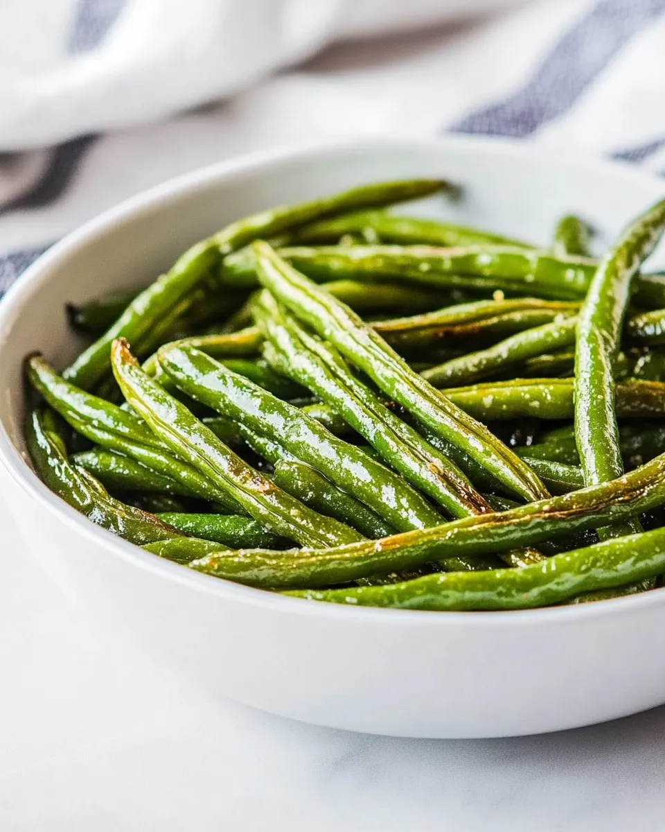 Quick Easy Roasted Green Beans shot