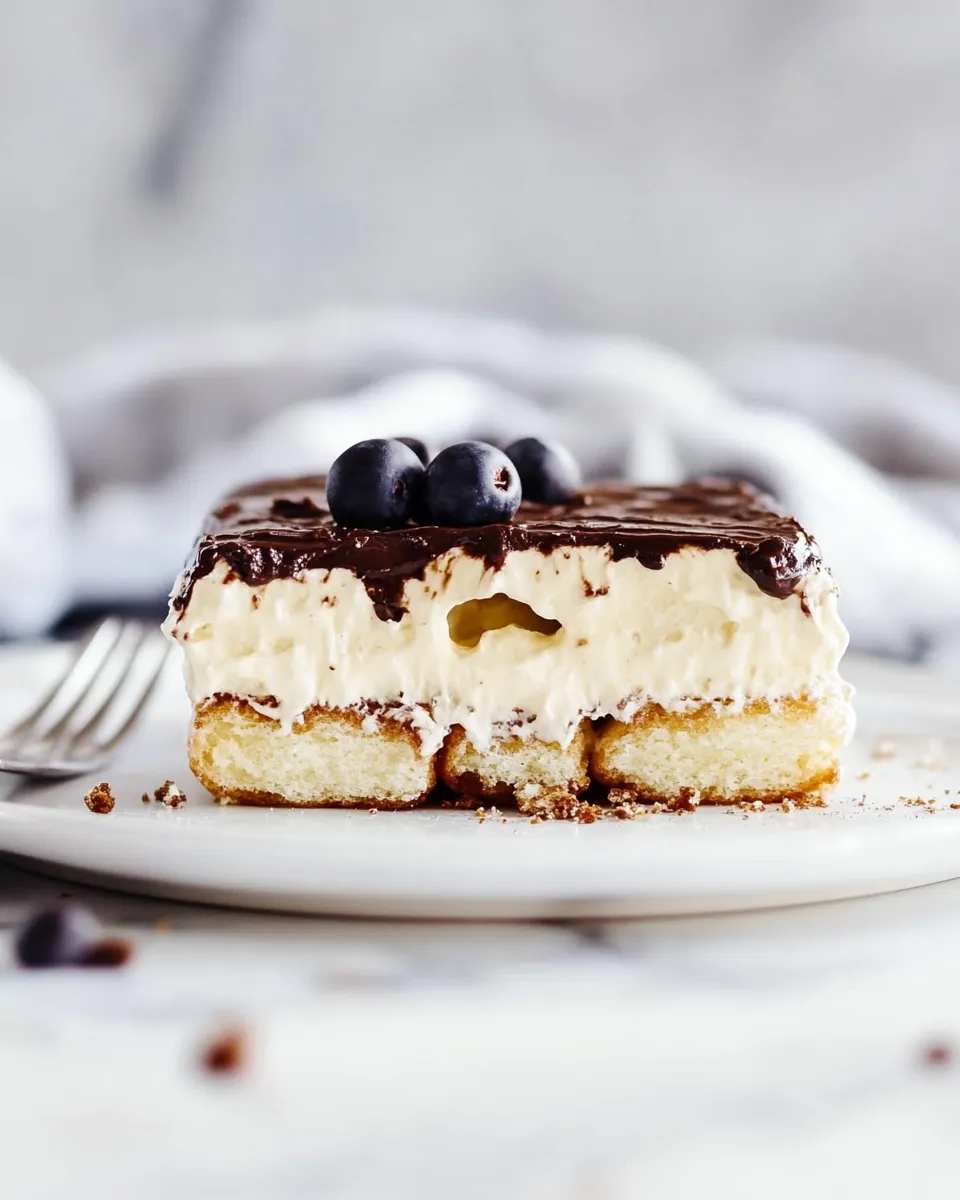 Easy Eclair Cake Recipe shot