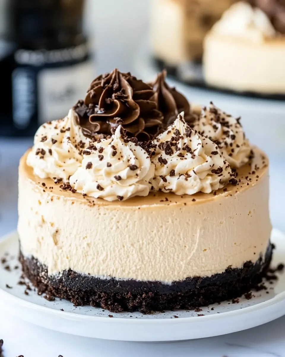 Delicious Espresso Cheesecake food shot