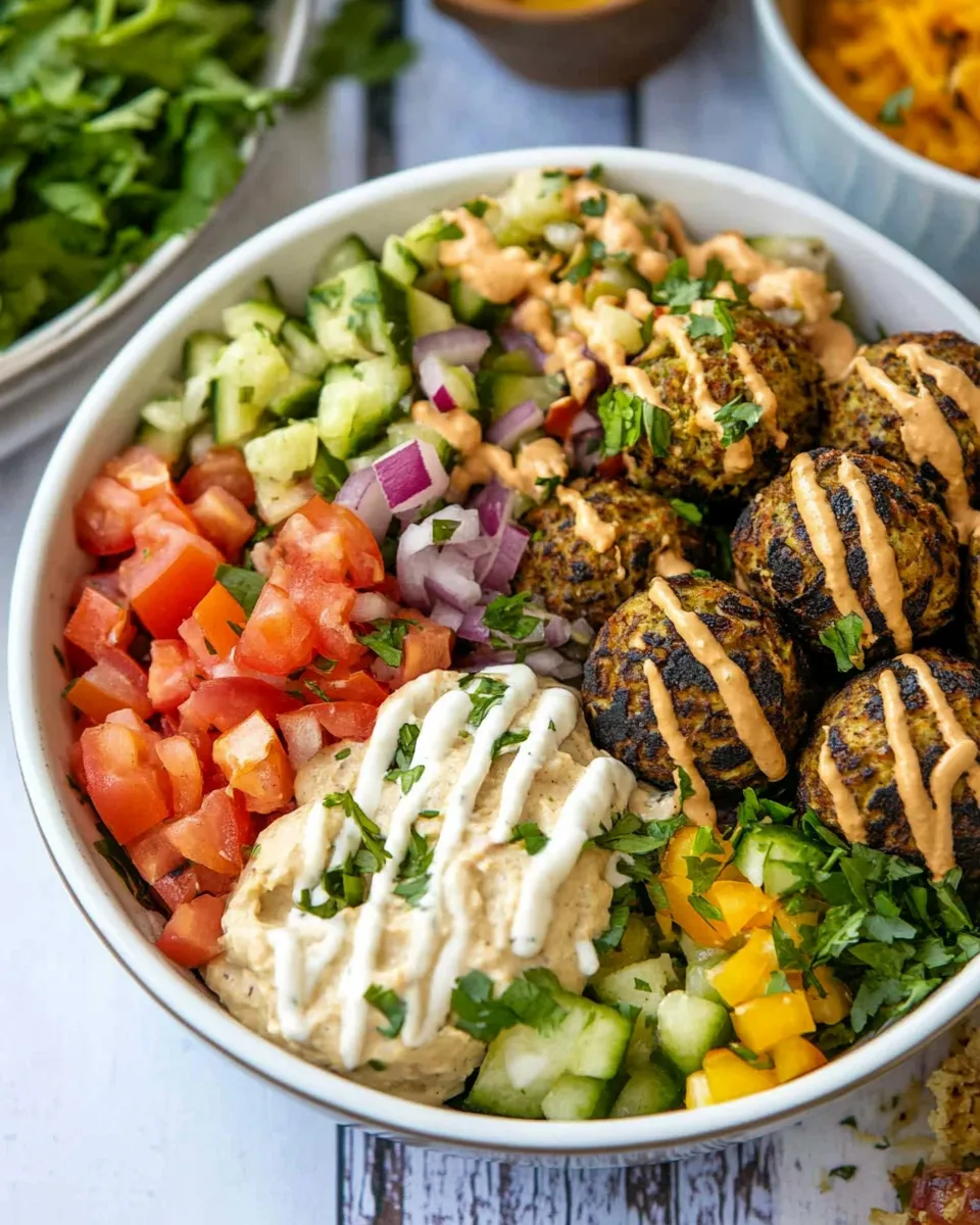 Delicious Falafel Bowl shot