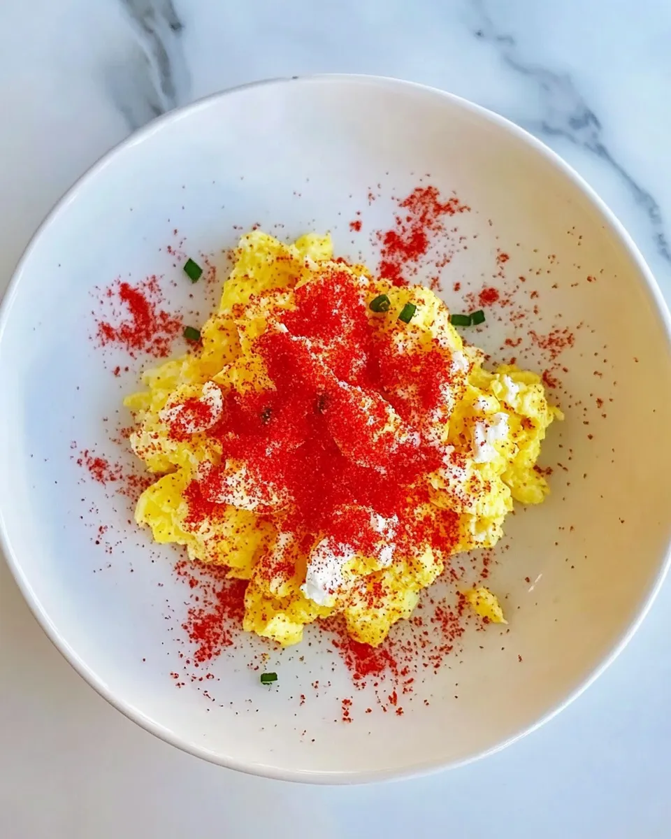 Delicious Flamin Hot Cheetos Scrambled Eggs recipe photo