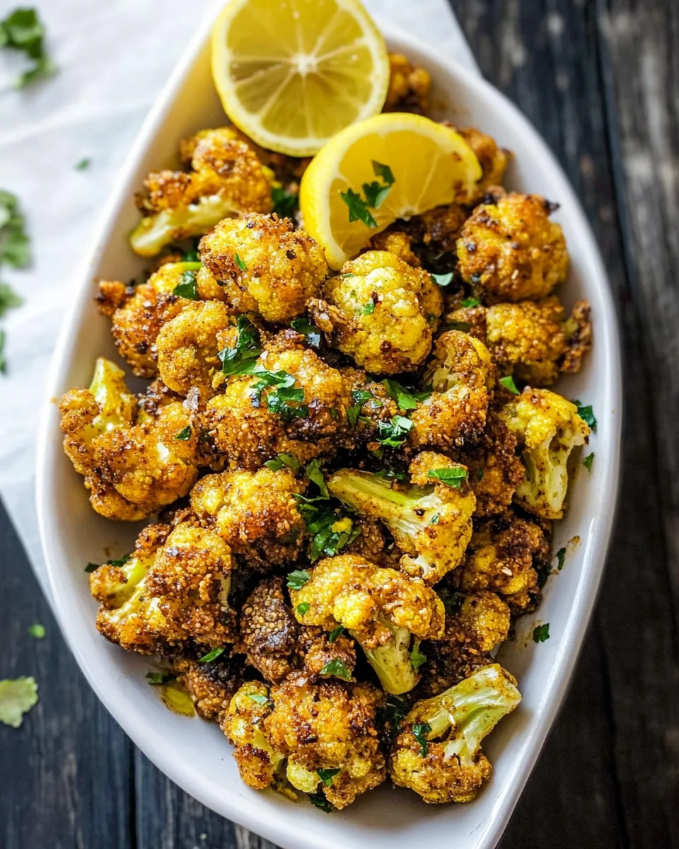 Homemade Fried Cauliflower with Lemon photo