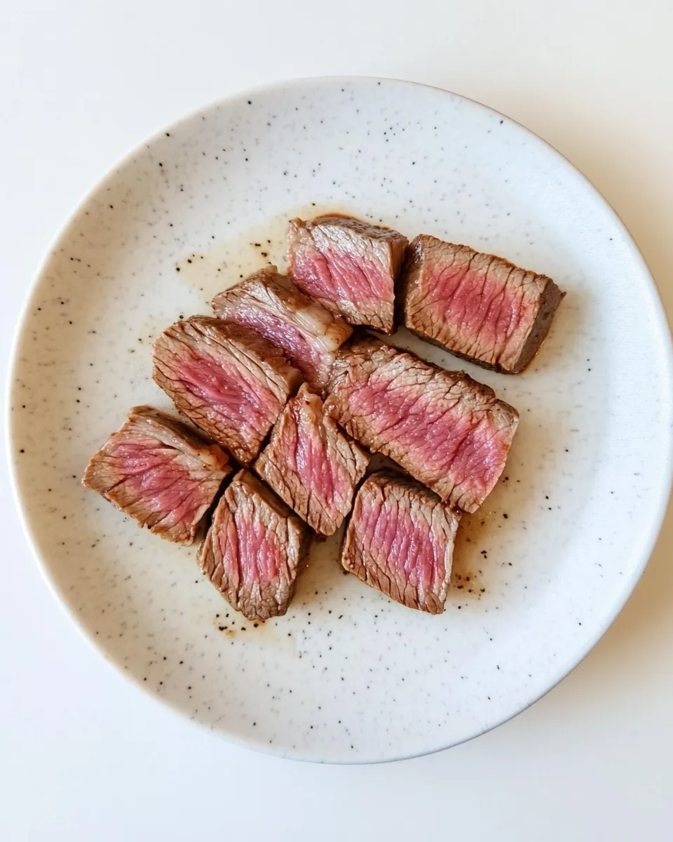 Savory Frozen Seared Steak shot