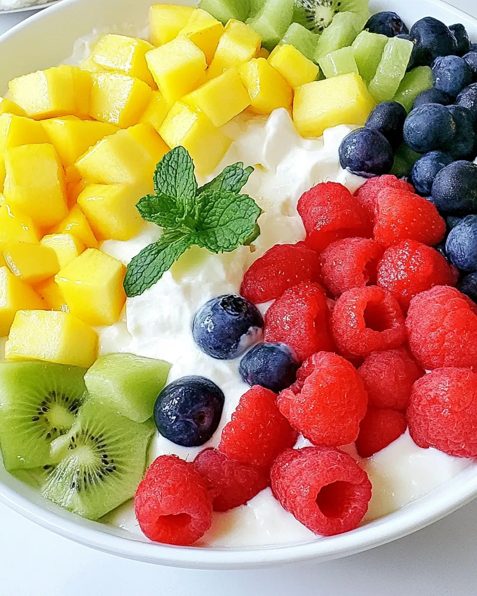 Easy Fruit Salad with Yogurt shot