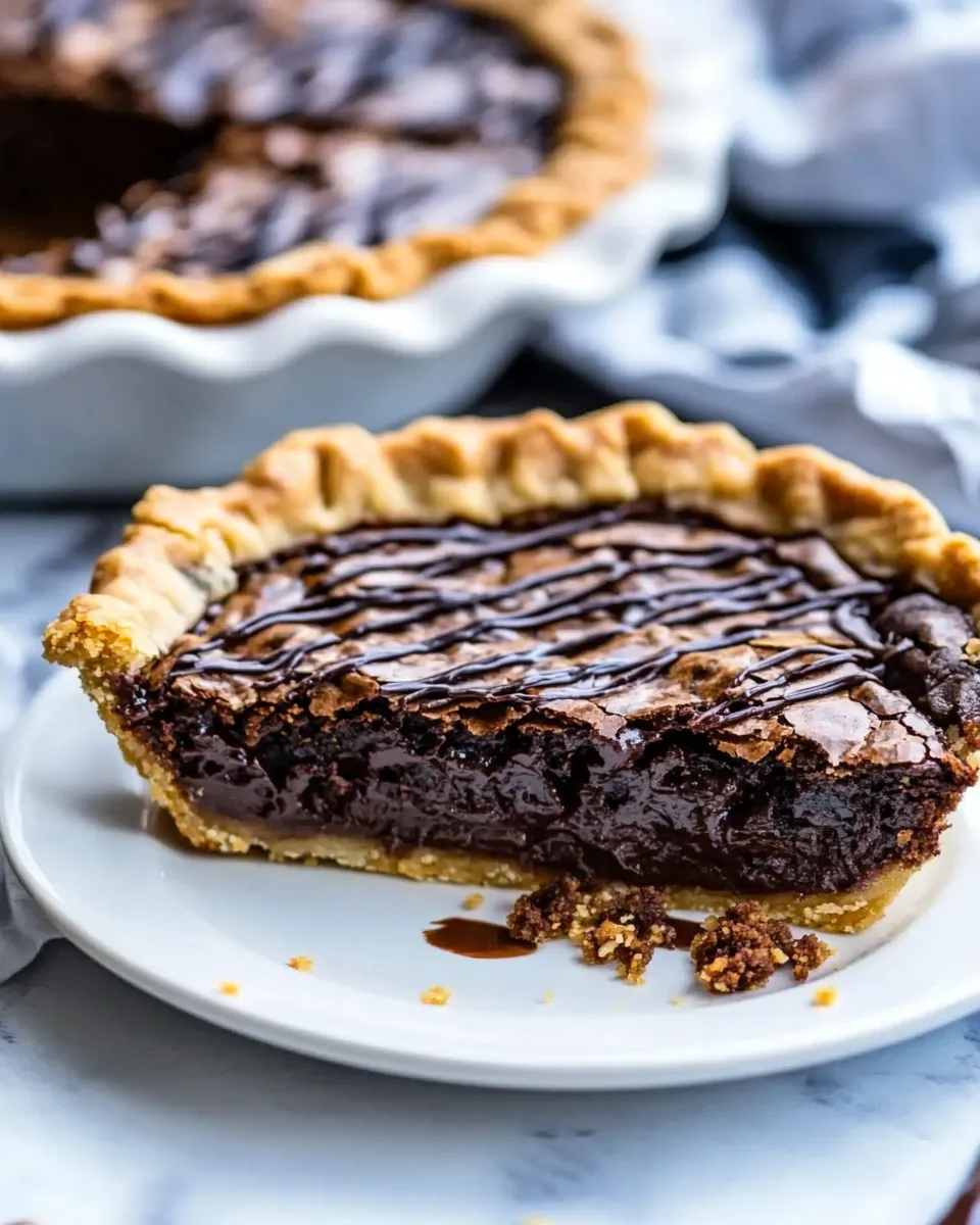 Homemade Fudge Brownie Pie photo