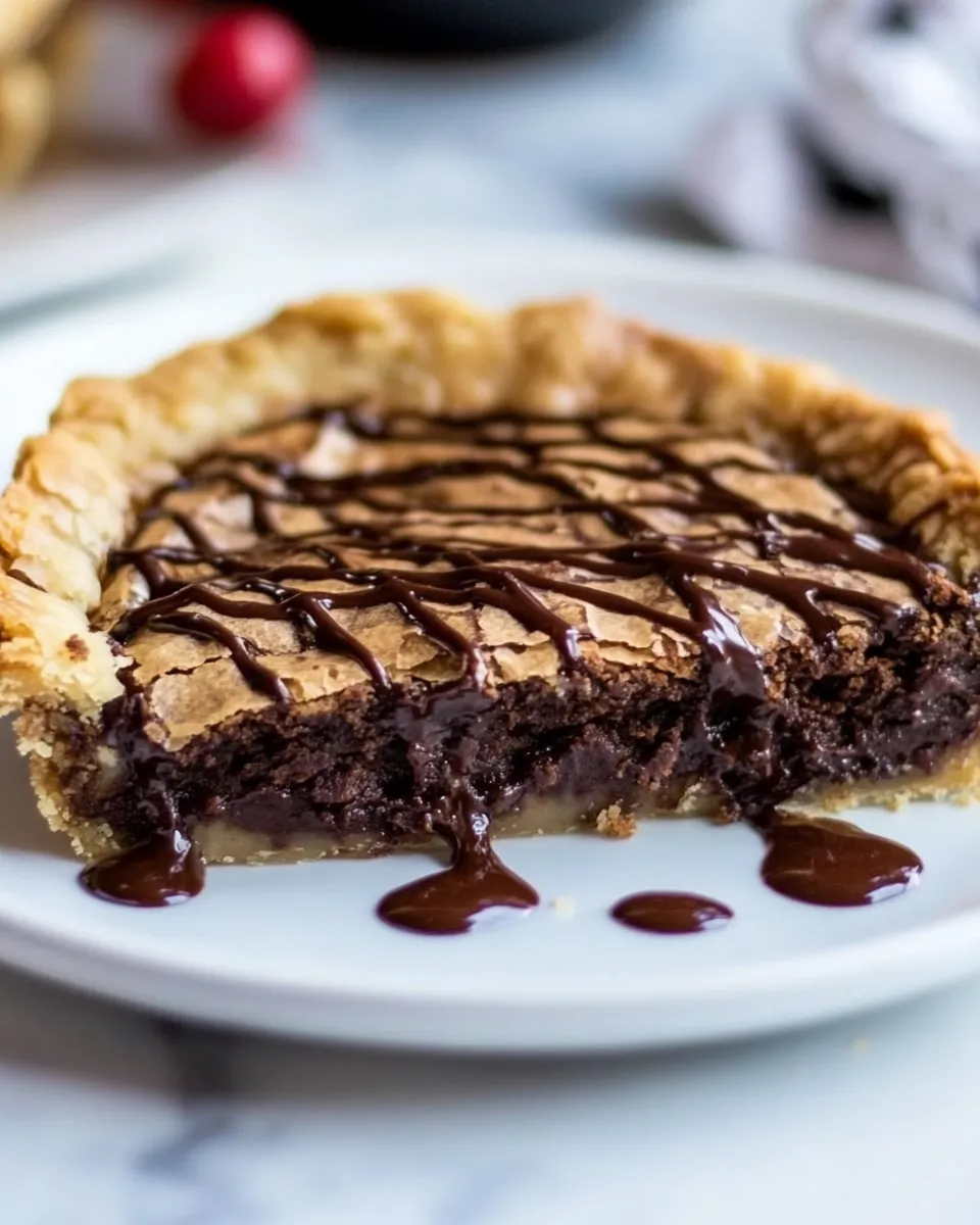 Easy Fudge Brownie Pie recipe photo