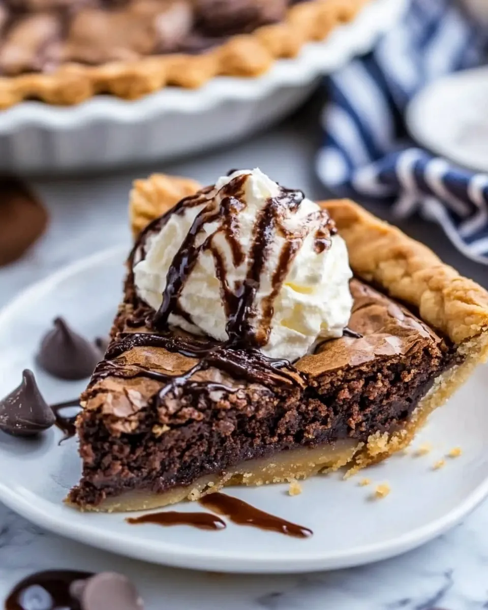 Delicious Fudge Brownie Pie shot