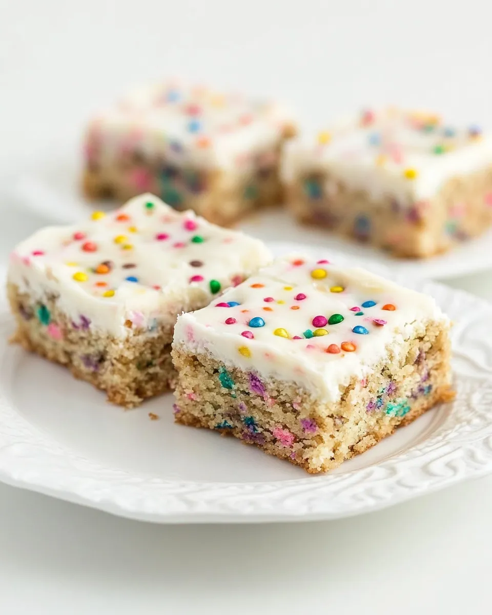 Homemade Funfetti Frosted Blondies photo