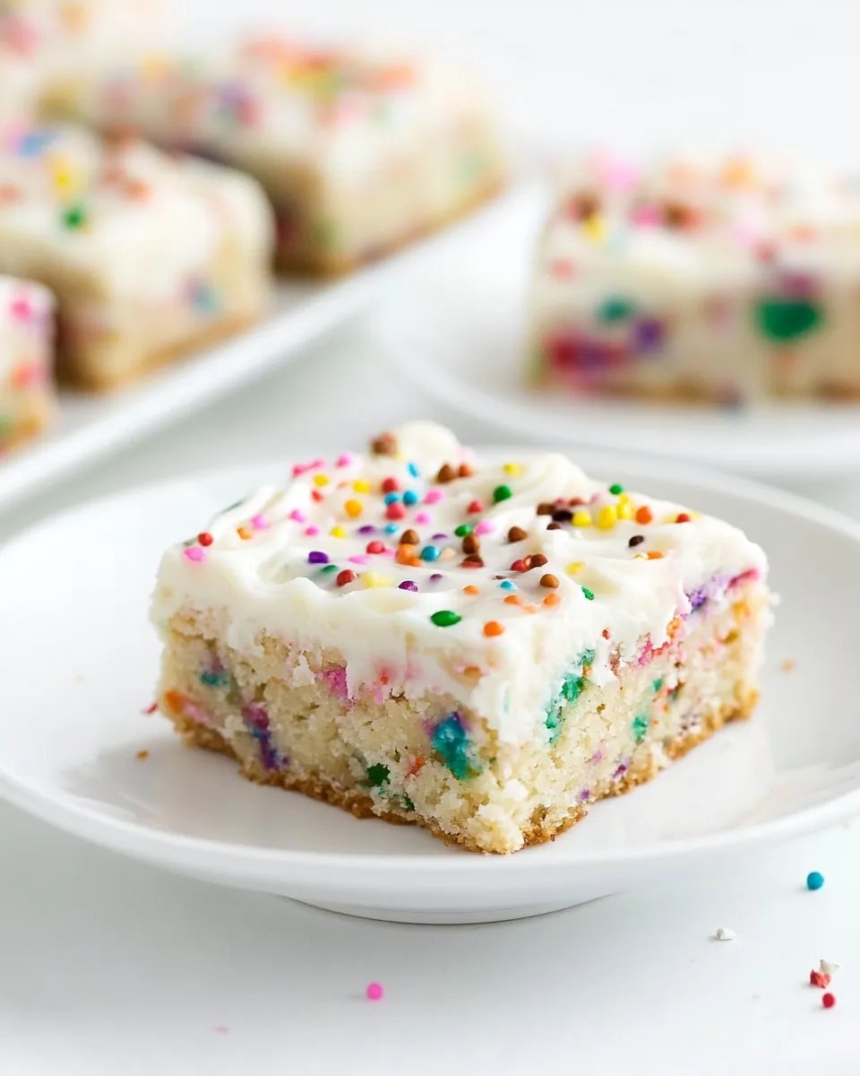 Perfect Funfetti Frosted Blondies dish photo