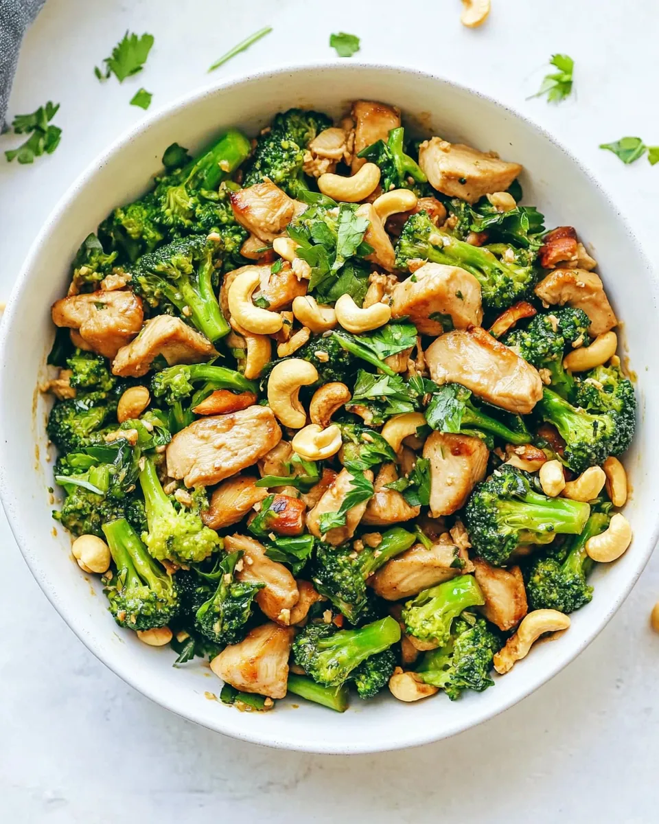 Delicious Garlic Chicken and Broccoli Cashew Stir Fry image