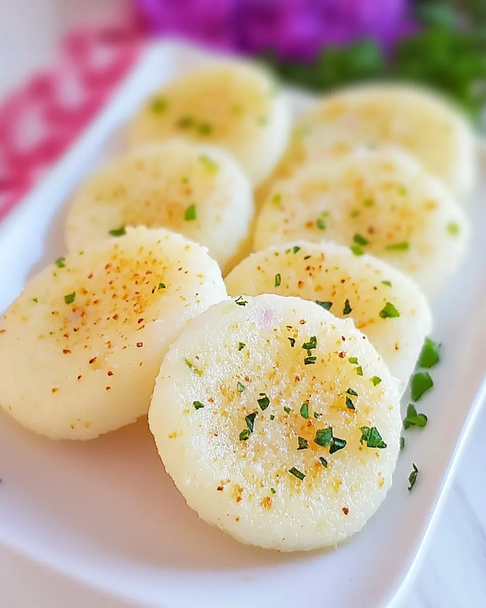 Homemade Garlic Cream Cheese Disks photo