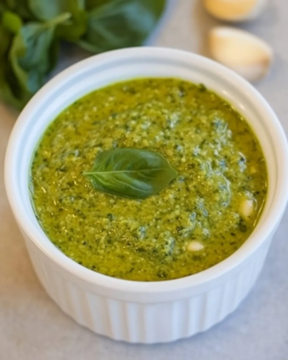 Homemade Garlic Pesto recipe photo
