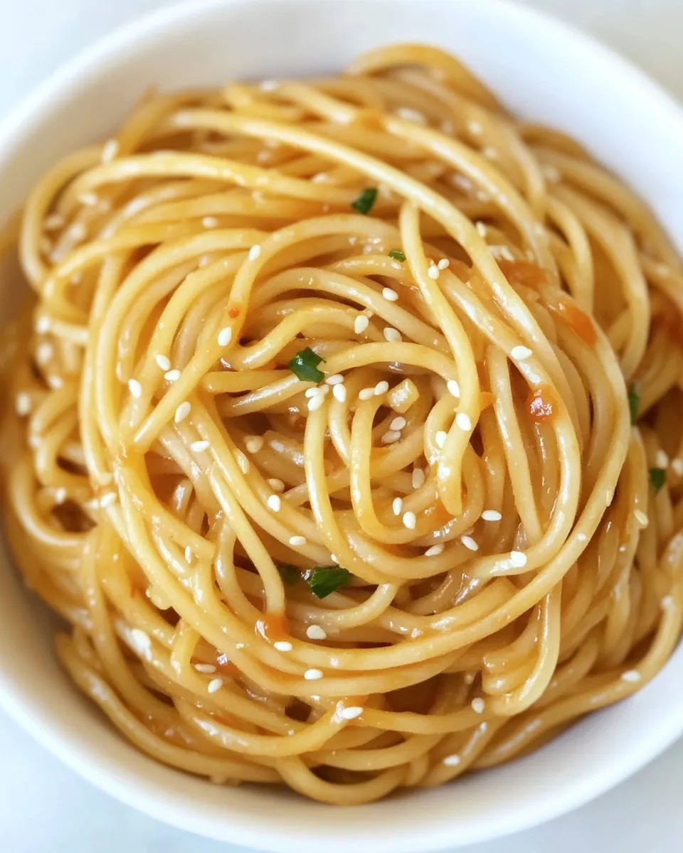 Homemade Garlic Sriracha Noodles photo