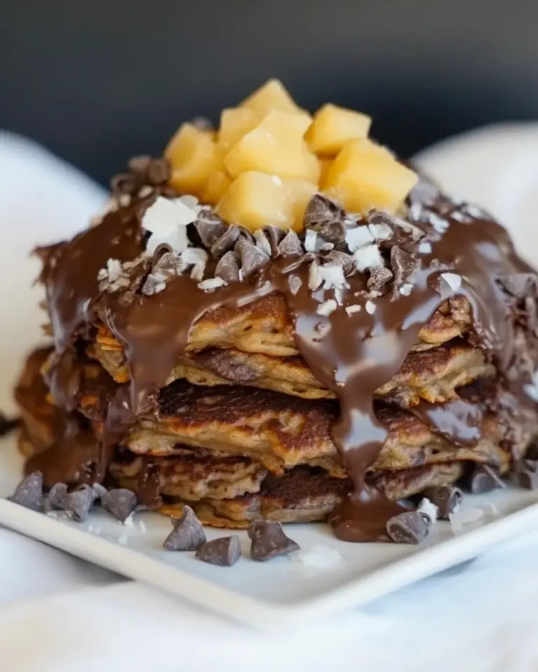 Homemade German Chocolate Pancakes photo