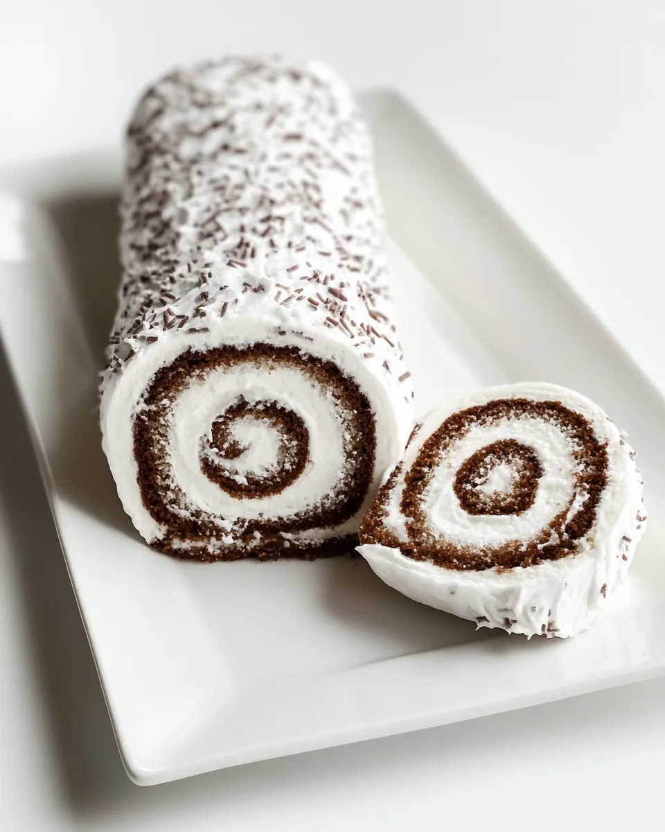 Delicious Giant Swiss Cake Roll shot