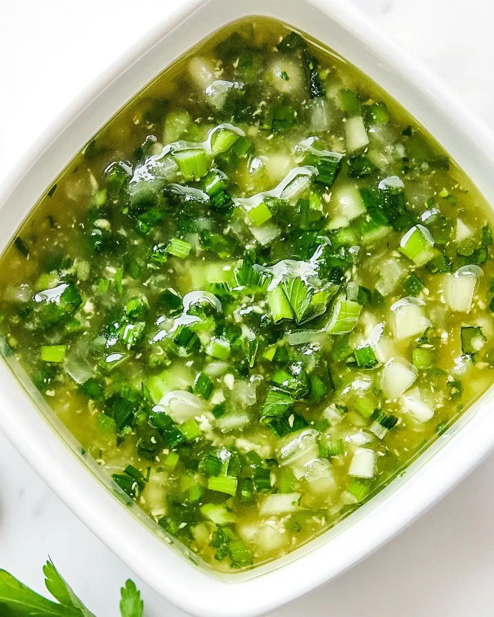 Delicious Ginger-Scallion Sauce shot