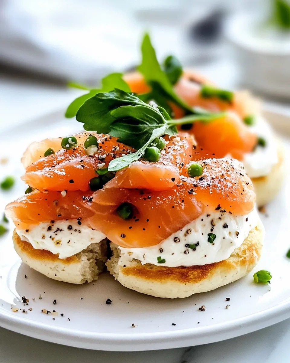 Classic Goats Cheese and Smoked Salmon English Muffin image